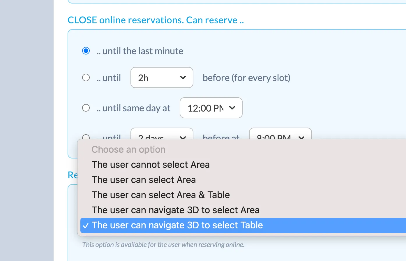 Alex Reservations | Add tables markers